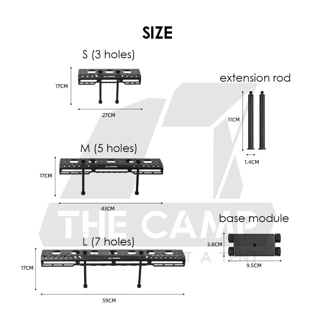 Shinetrip Star Bridge Light Rack Tactical Table Rack for 19 Light 38 Explore Goal Zero Lampu Outdoor Camping Tripod