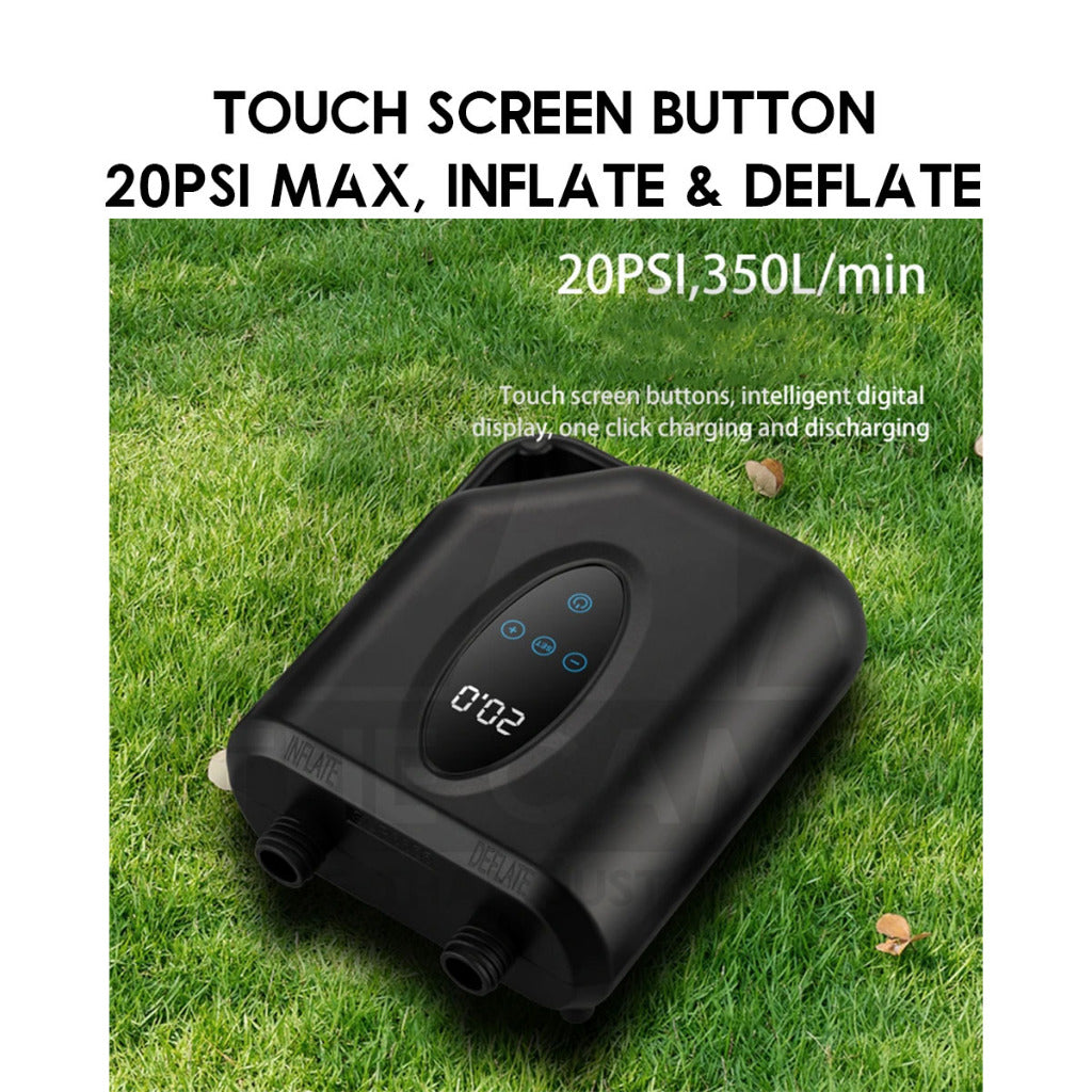 Campum Air Pump for Air Tent Inflate Deflate SUP Board Air Bed 20PSI 12000mah Portable Electric Car Plug