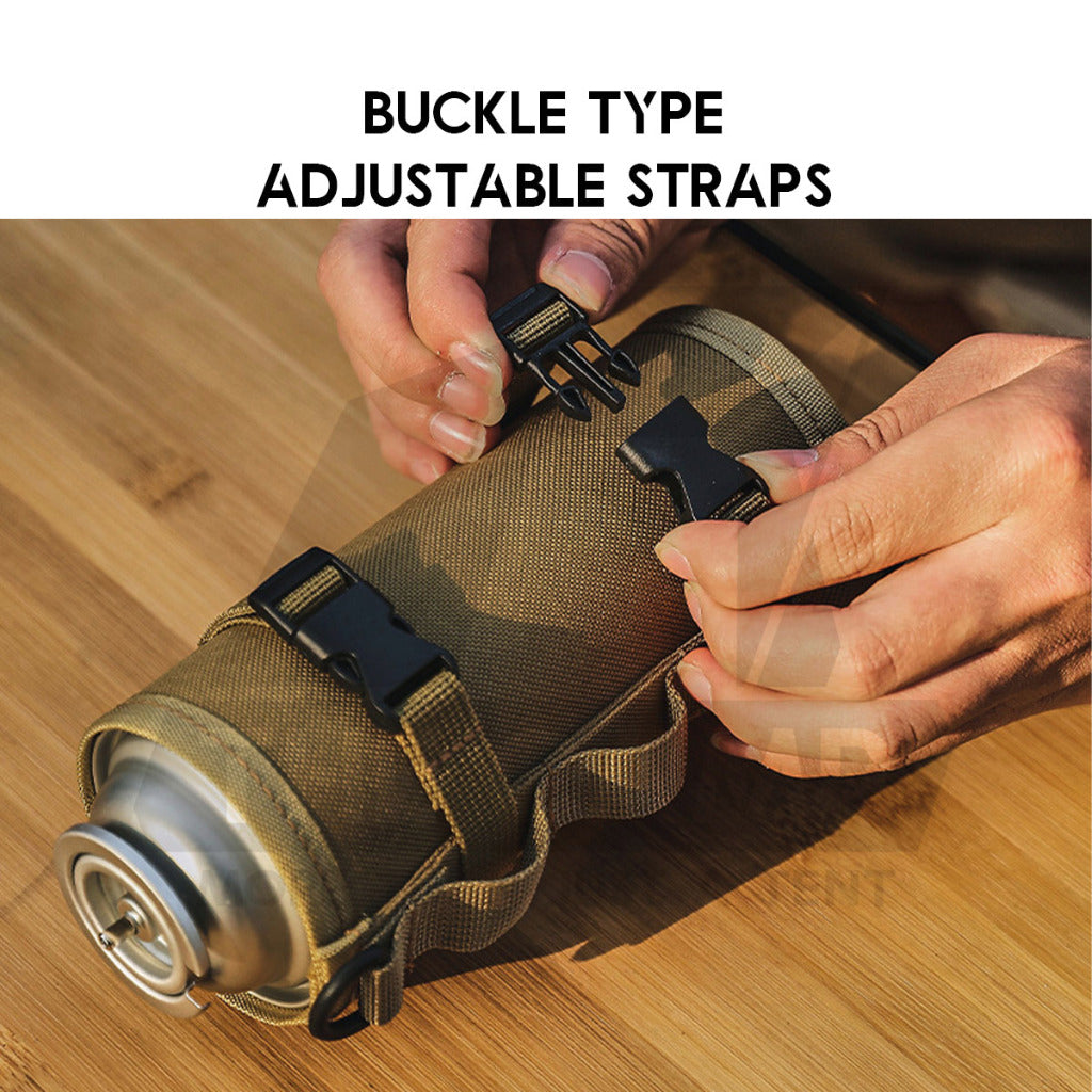 Camping Gas Cover / Sleeve Outdoor Bottle Butane Protective Cover Case Tactical Black Cylinder Holder