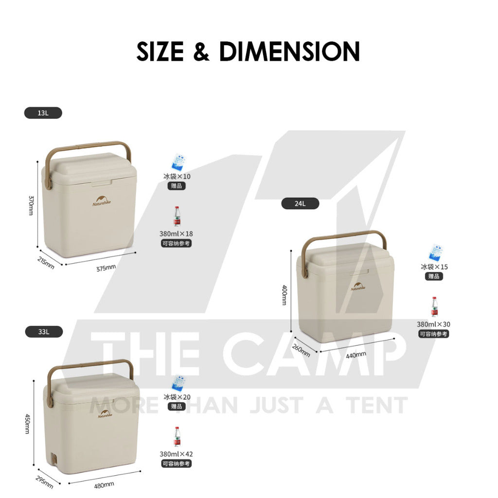 Naturehike Portable LD Cooler Box Ice Box Camping Outdoor Picnic 13L 24L 33L 28L 38L Freezer CNK2300BS011