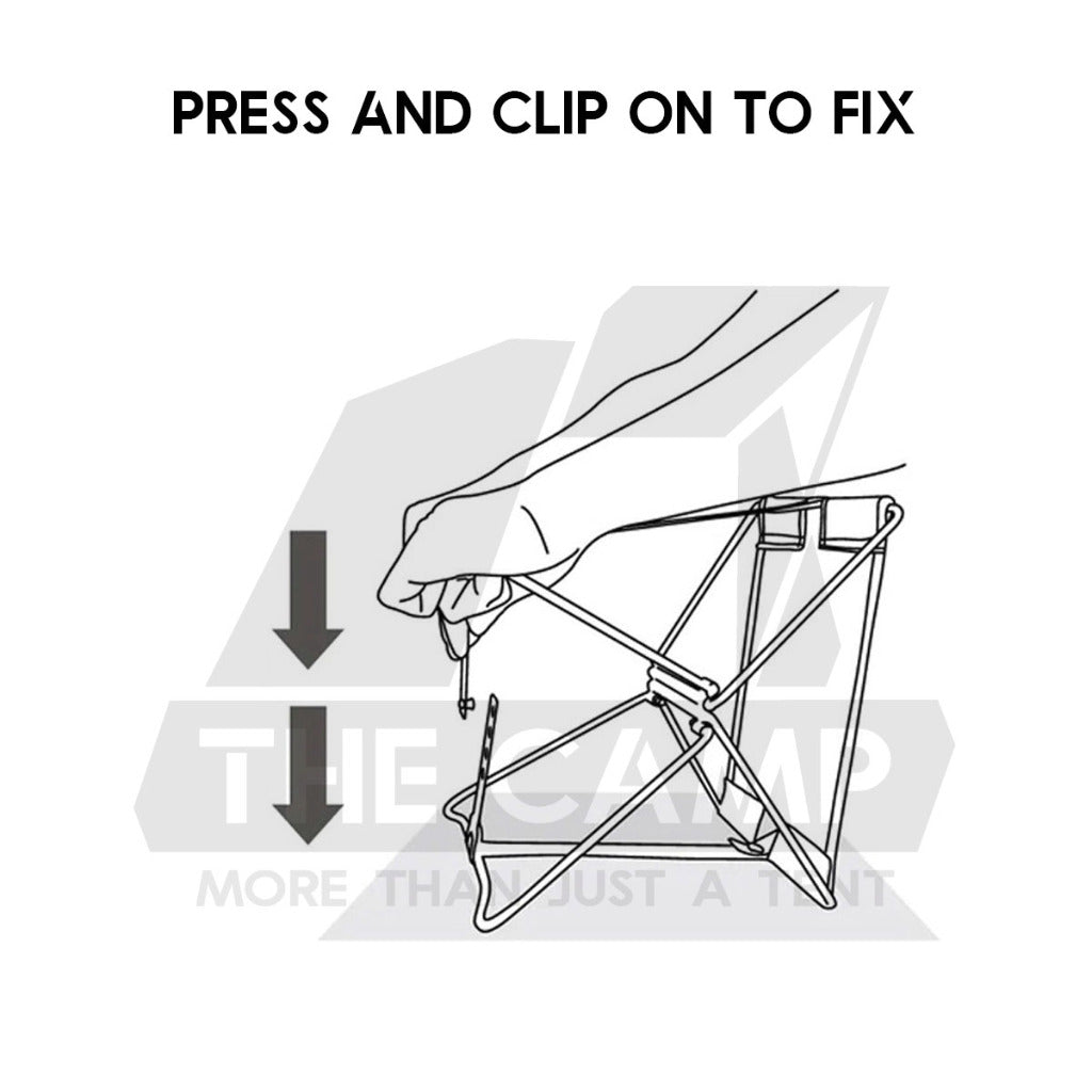 Coolcamp Foldable Stool Multipurpose Folding Rack Table Kermit Moon Chair Leg Rest Compact Size Black