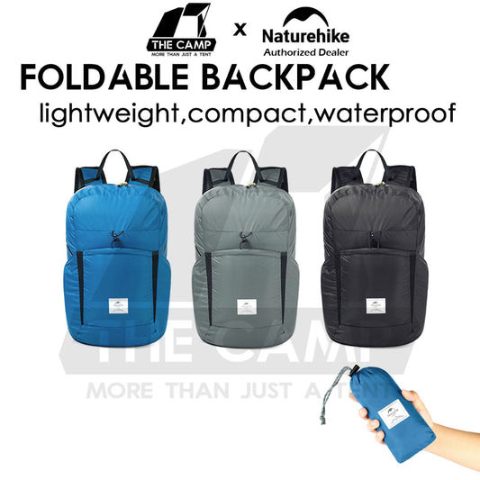 Naturehike Foldable Backpack 22L Nylon Outdoor Waterproof Folding Travel Storage Bag Ultralight Hiking NH17A017-B