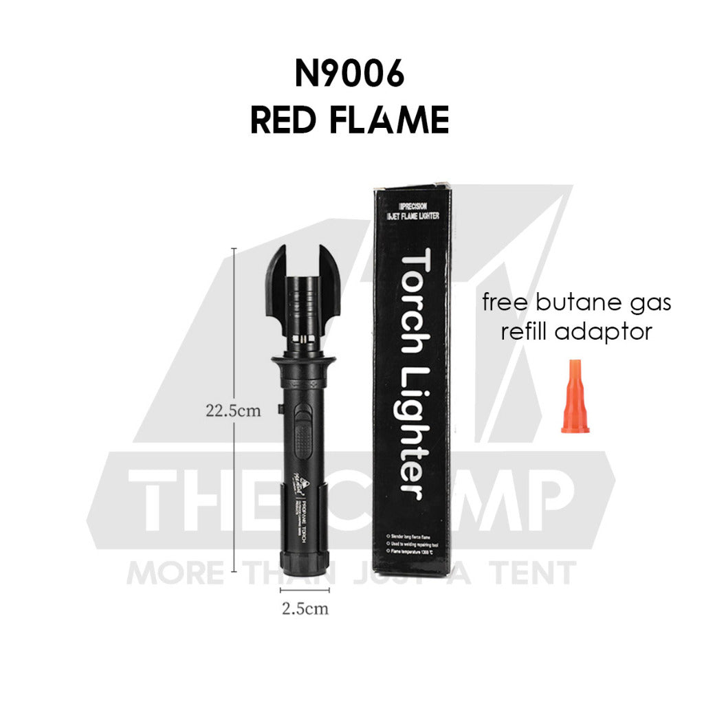 Black Samurai Fire Torch Outdoor Camping Blue Jet Flame Gun Butane Gas Burner Portable Metal Lighter Pemetik Api