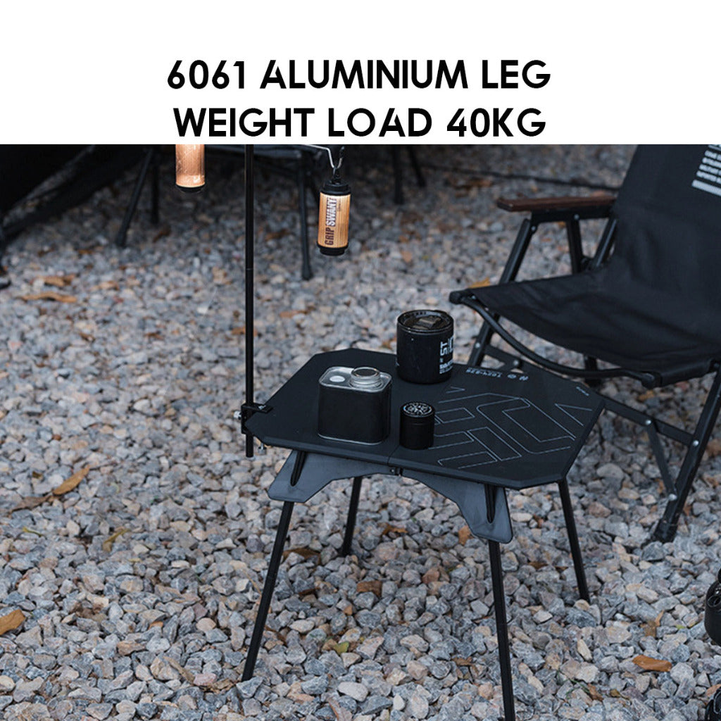 Shinetrip Tactical ABS Table Outdoor Camping Folding Foldable Compact Lightweight 2 Height Cup Bowl Plate Coffee