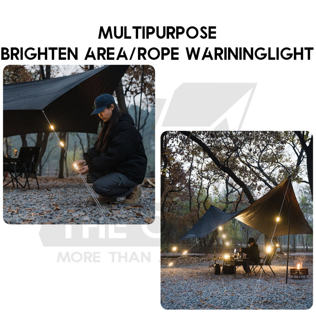 Shinetrip LED String Guard Light Mini Outdoor Camping Rope Hanging Warning Lamp Flashlight Safety Silicone Lampu Tali