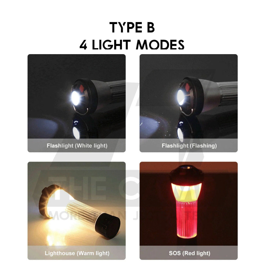 Camping Light House with Tripod Reflector Torch Flashlight Waterproof Rechargeable Multifunctional Blackdog 1913