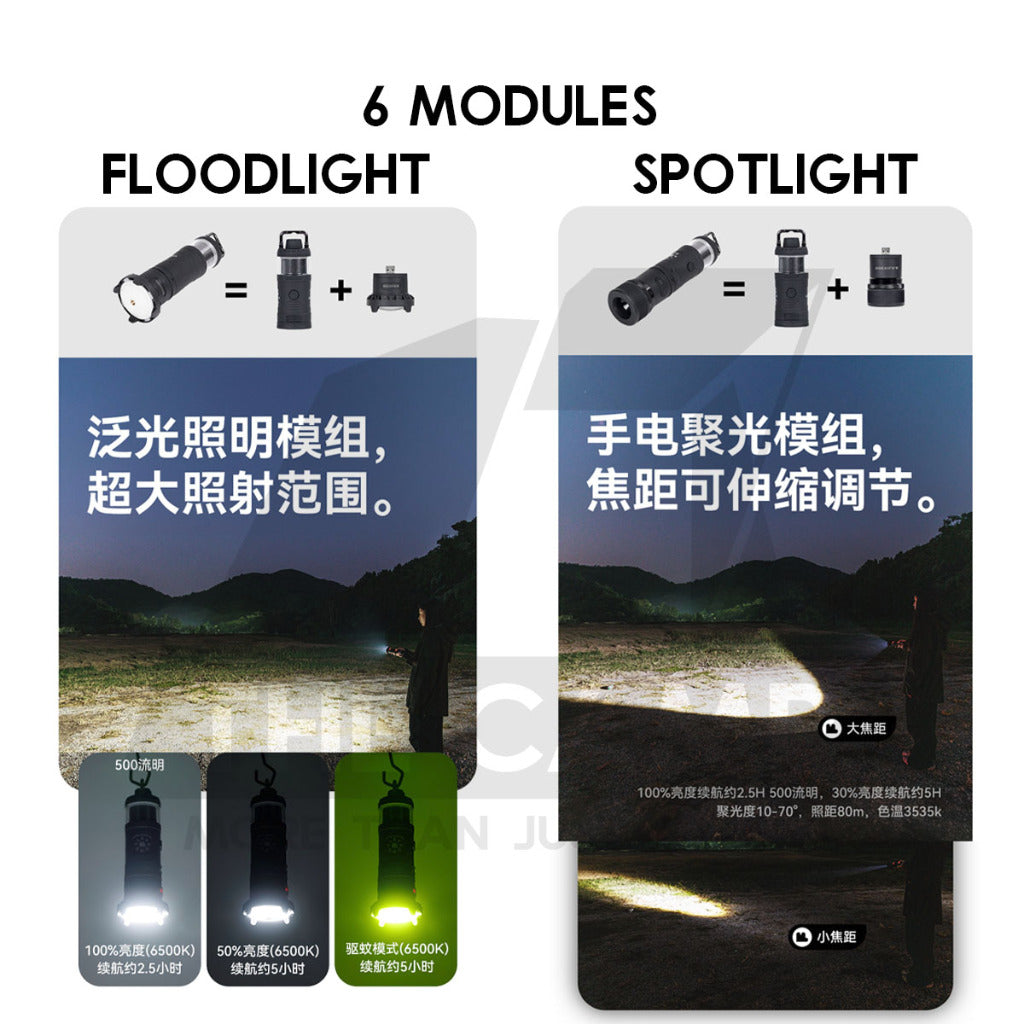 Blackdog x Lovork 7 in 1 Module Set Light Lamp Speaker Fan Torchlight Mosquito Repeller Pump Torch CBD2450ZM020