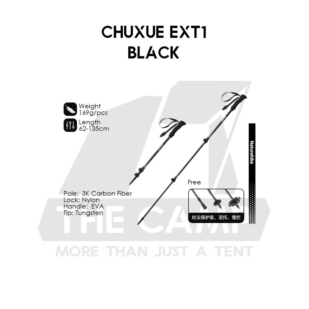 Naturehike Hiking Stick Qing Xue Base Pro Chang Feng Pro UL Chu Xue EXT1 Trekking Pole Aluminium Carbon Fiber