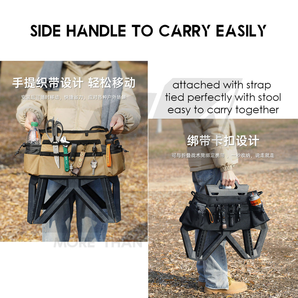 Military Style Camping Stool Outdoor Foldable Chair Folding Sleeve Bag Rack Japanese Style Flysheet Expansion Table Top