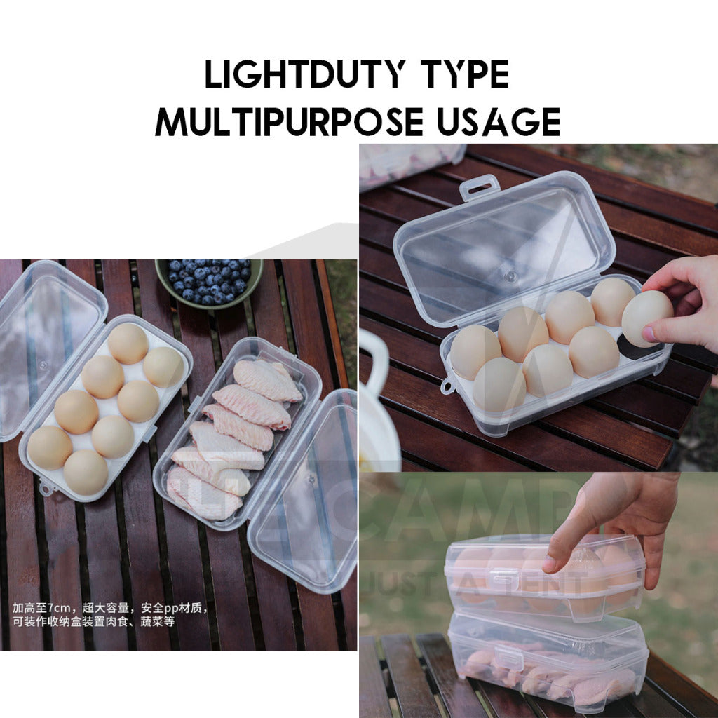 Portable Egg Storage Box Stackable Outdoor Camping Heavy duty 4 6 8 15 Grid Eggs Case Tray Holder Container Kotak Telur