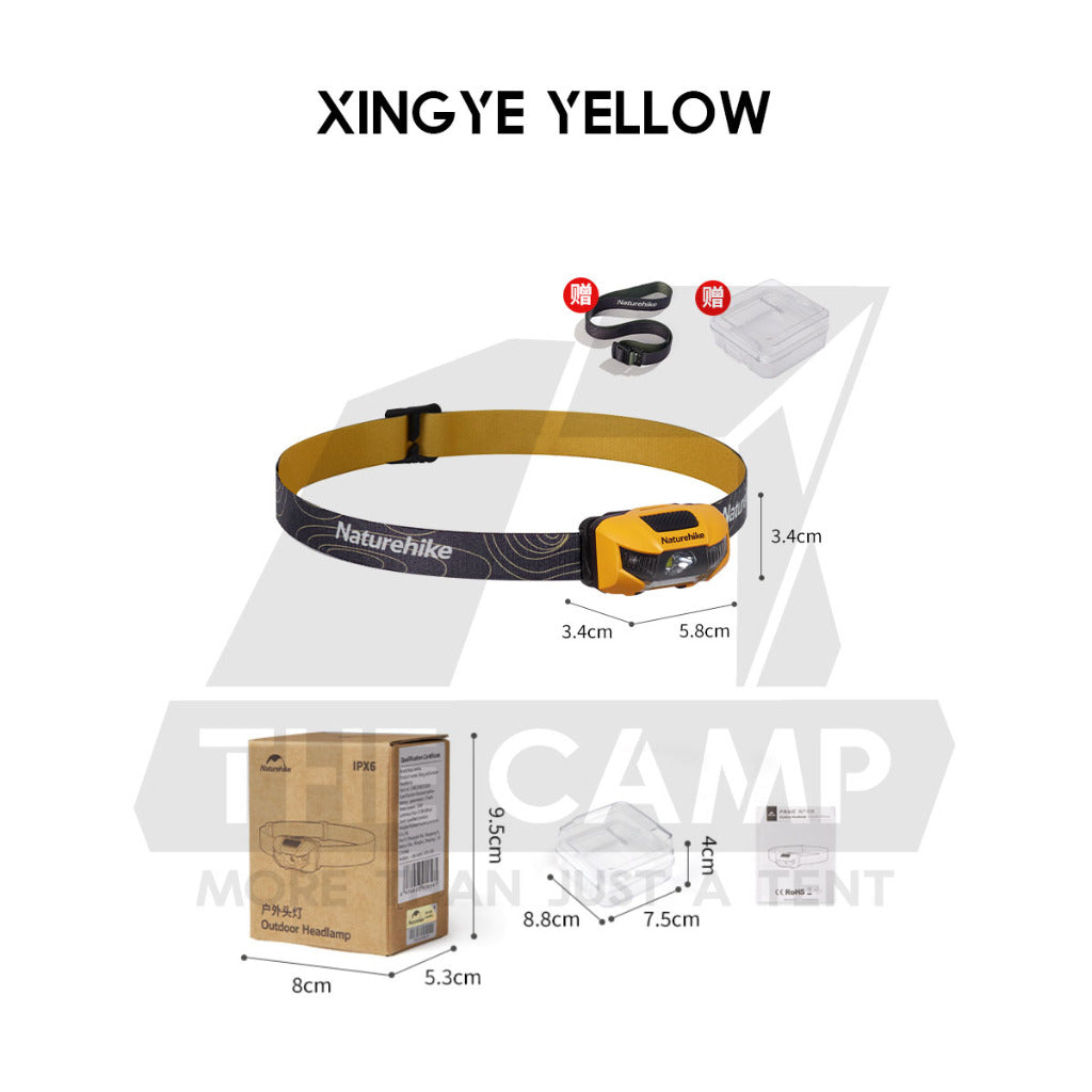 Naturehike LED Headlamp Battery Camping Hiking Headlight Ultralight Flashlight SOS Red Light IP66 CNK2300DQ020