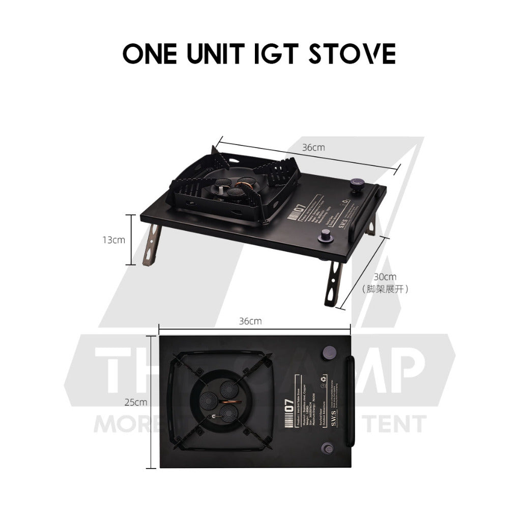 Wellhike SWS IGT Table Adjustable Height Expandable Side Spider Stove Acrylic Wood Plate Lamp Pole Water Dispenser
