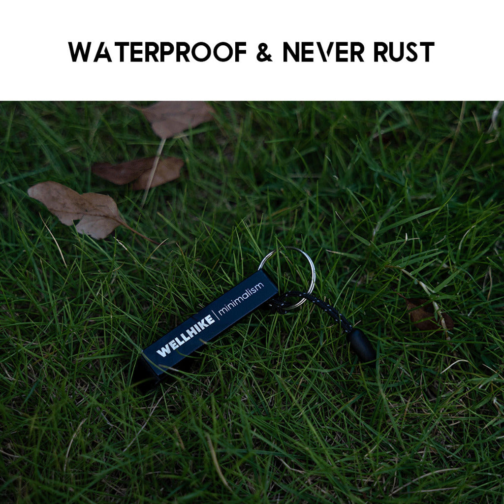 Wellhike SWS Bottle Opener EDC Aluminium Keychain Outdoor Camping Tactical Style Black