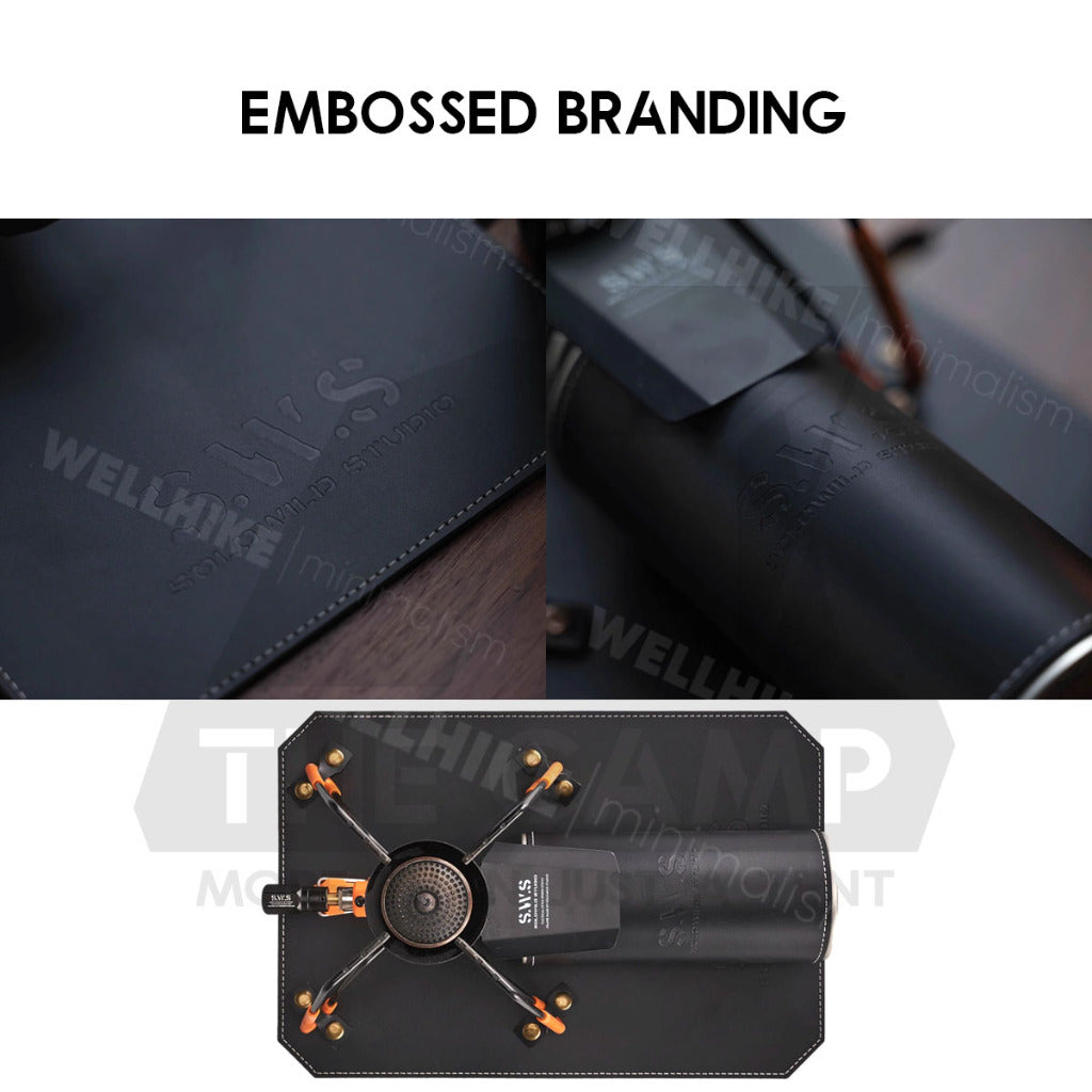 Wellhike SWS Spider Stove Base / Gas Sleeve PU Leather Case Set Soto Anti Slip Base Cover