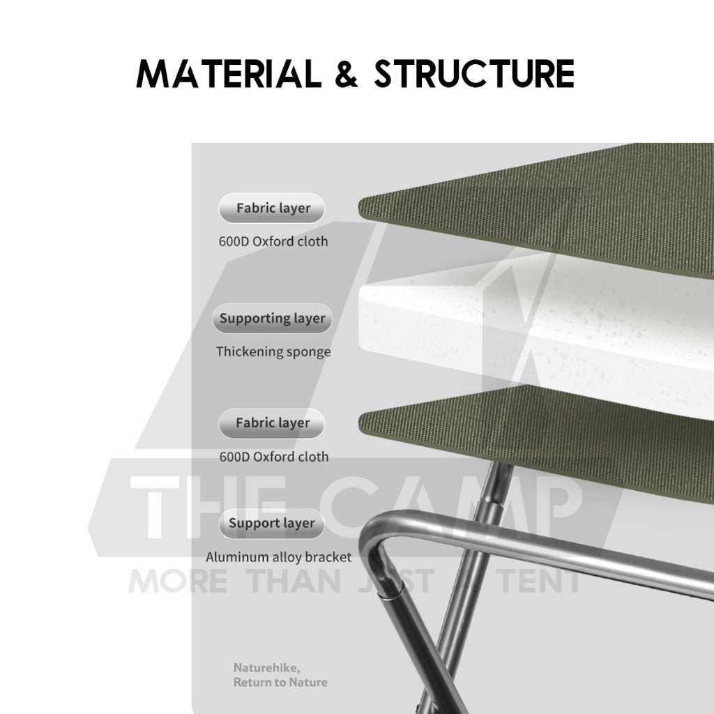 Naturehike XL01 Foldable Stool Chair Heavy Duty One Piece Design Compact Leg Rest Outdoor Camping CNK2550JJ011