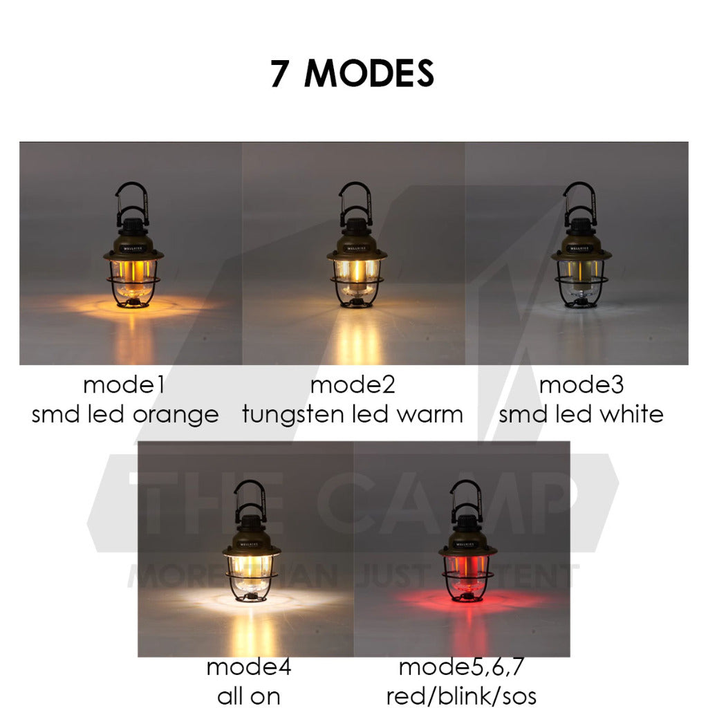 Wellhike SWS Pine Cone Light Retro Lamp Outdoor Camping LED Mini Light Atmosphere Atmospheric Lantern Lampu Khemah