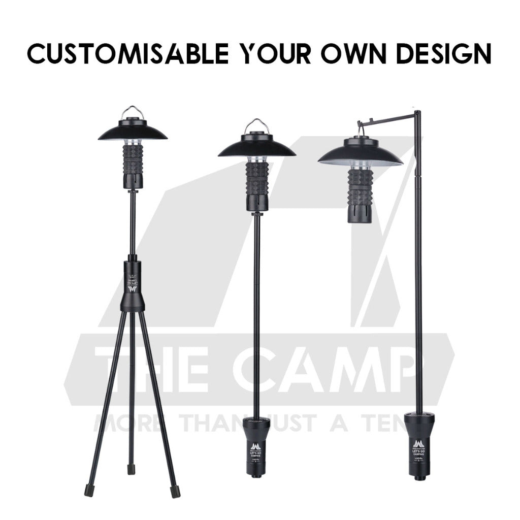 Wellhike SWS Multishape Lamp Pole Customizable Design Tactical Outdoor Camping Adjustable Height Table Light Stand