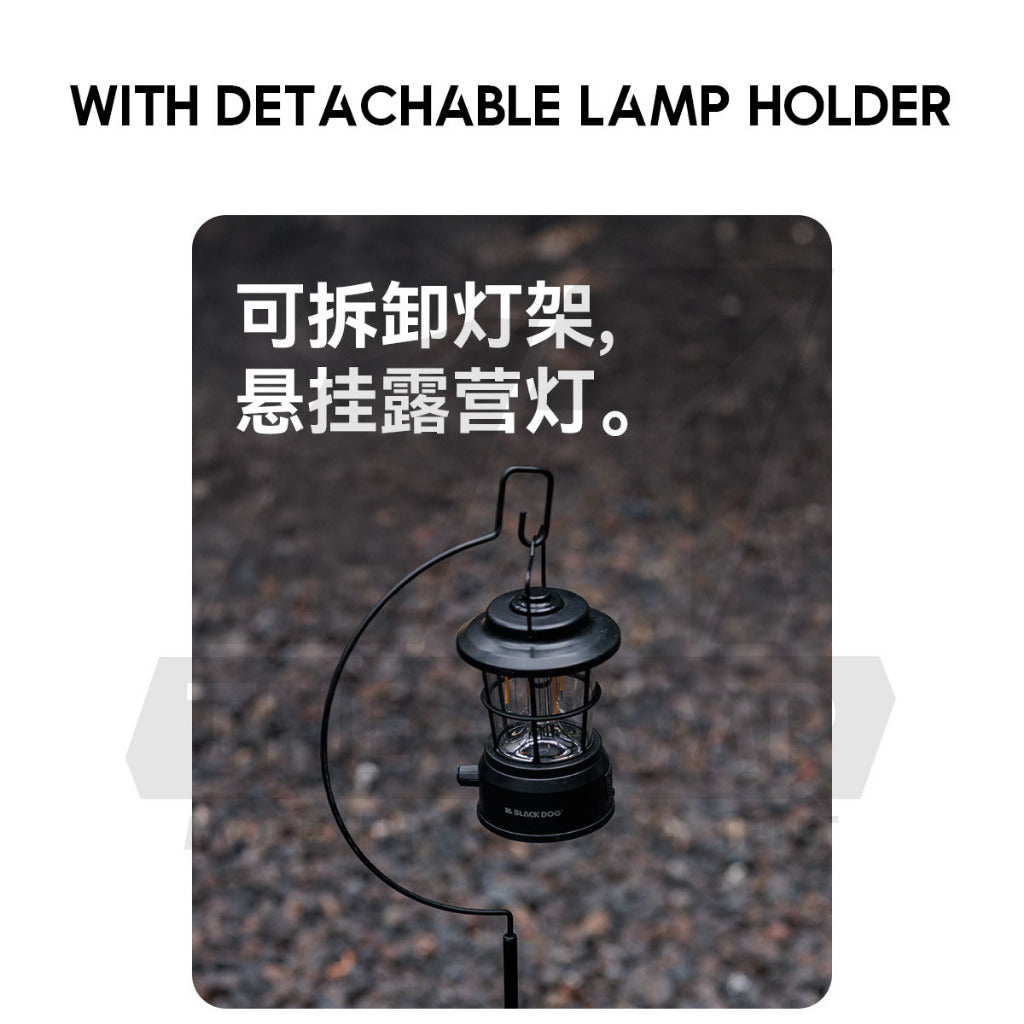 Blackdog Portable Table Stool Round Adjustable Height Heavy Duty with Lamp Pole Meja Hitam CBD2550JJ025