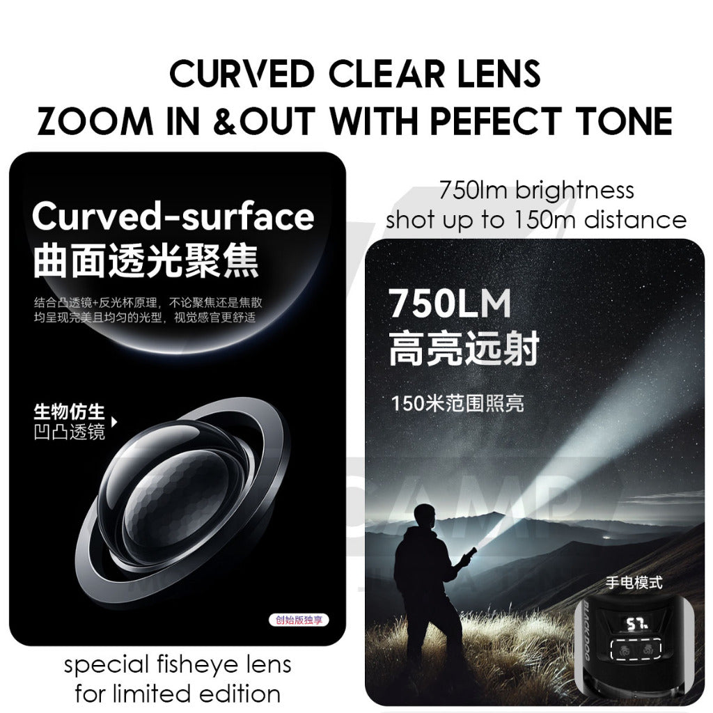 Blackdog Detachable Torch Light Atmosphere Light 2 in 1 Outdoor Camping LED Lamp Lantern Lampu CBD2450ZM011