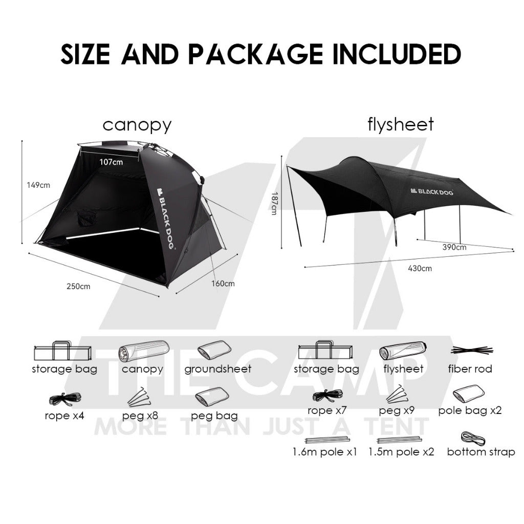 Blackdog Auto Dome Sun Canopy Shelter Shade Tent Outdoor Camping Automatic Cabin CBD2300ZP019