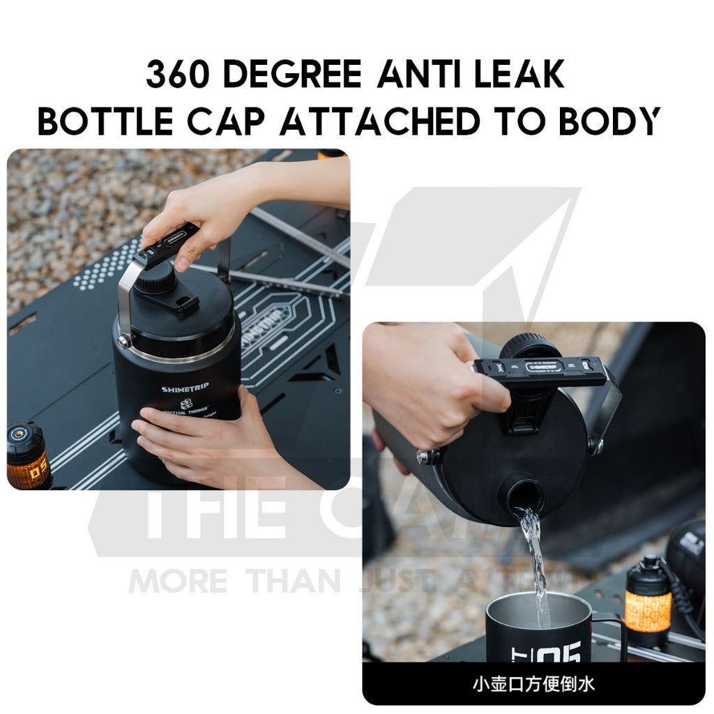Shinetrip 2L Thermos Bottle 48 Hours Cooling 304 Stainless Steel Portable Outdoor Camping Travel Ice Bucket Case