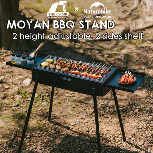Naturehike Moyan Portable Charcoal BBQ Grill Stand Adjustable Height Stove Outdoor Camping Side Rack Shelf CNK2550CF013