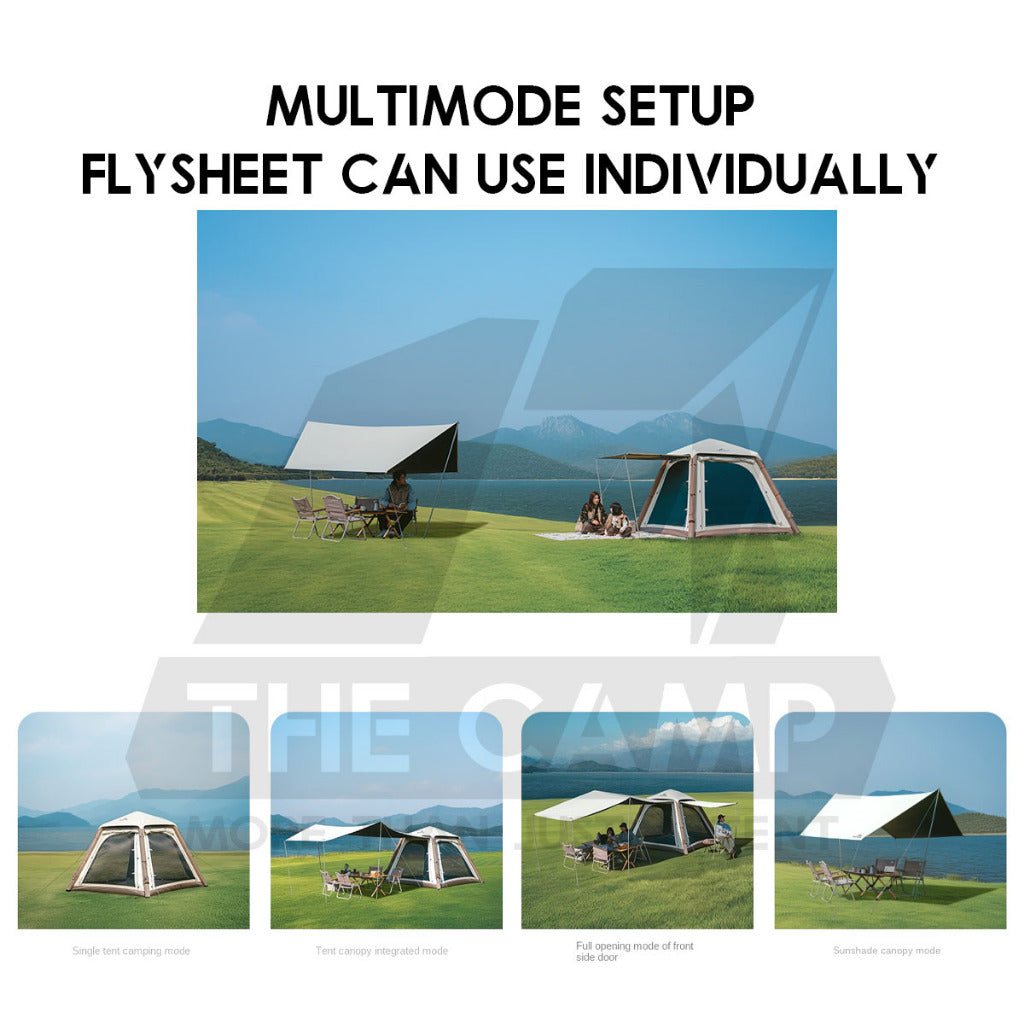 Naturehike Ango Air Pro Air Tent Built in Air Pump With Extended Flysheet 4 pax Outdoor Camping Khemah CNK2550WS017