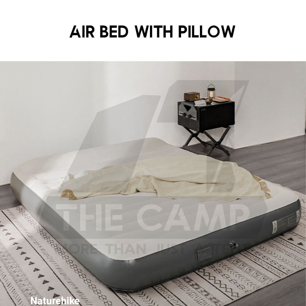 Naturehike Inflatable Air Bed 25cm Built In Pillow with Pump Mattress Single Double Triple King Tilam Angin CNK2450WS040