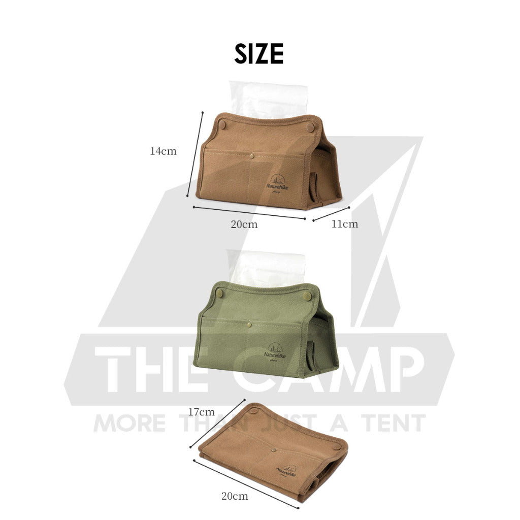 Naturehike Tissue Storage Bag Canvas Camping Hanging Tissue Box Multpurpose Picnic Tent Nail Rope Flysheet NH21SN001