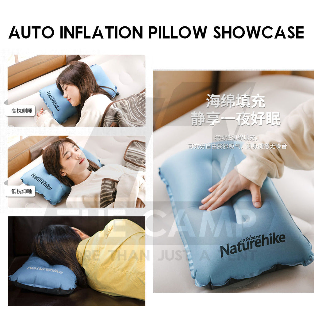 Naturehike Pillow Camping Inflatable Auto Inflate Automatic Aeros TPU Flocking Inflation Sleeping Bag Tent Flysheet Case