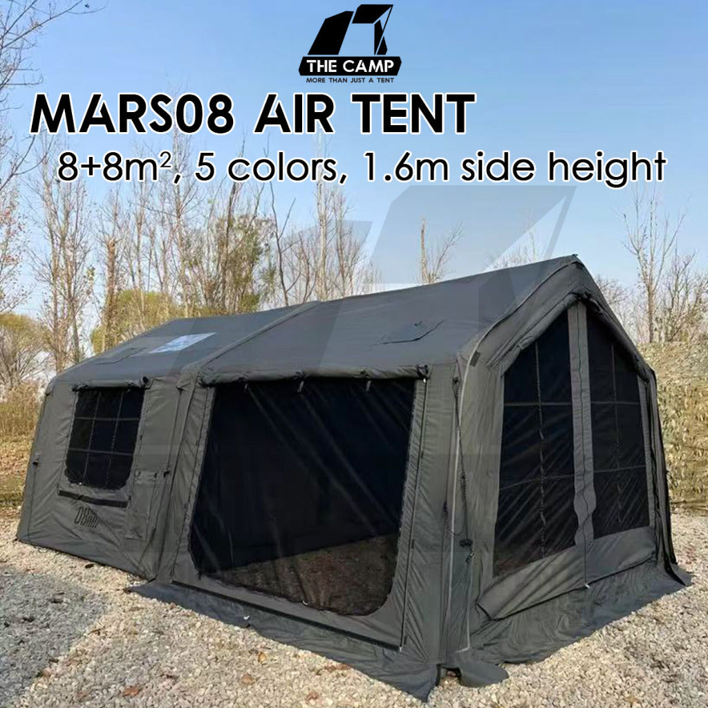 Spark MARS08 Air Tent 8+8m2 Large Space MARS Army Green Camo Black Dar – The Camp