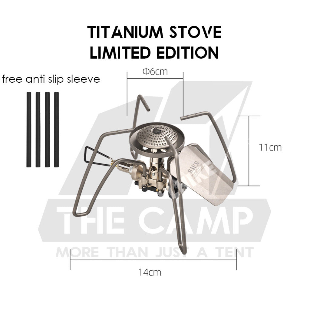 Wellhike SWS Spider Stove with Accessories Black Titanium Windshield Valve Turning Knob Regular Assist Bag Plate Rack