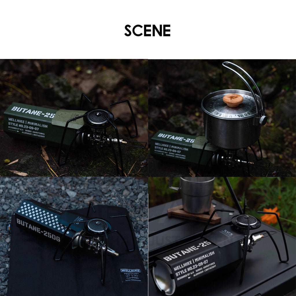 Wellhike SWS Metal Gas Cover / Sleeve Tactical Style Outdoor Camping Butane Protective Case Canister Cartridge