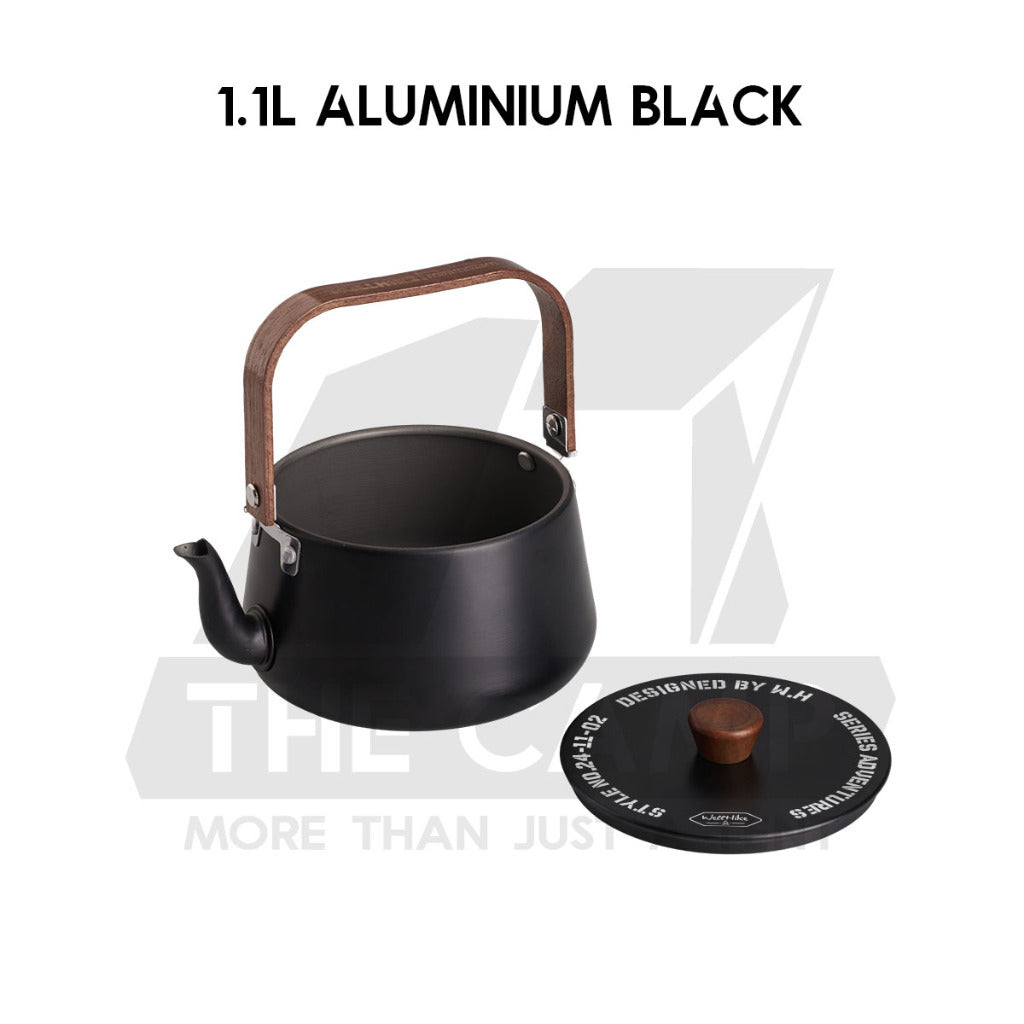 Wellhike SWS Outdoor Kettle 1L / 1.1L Stainless Steel / Aluminium Camping Teapot Coffee Pot Silicon Spout Pourer
