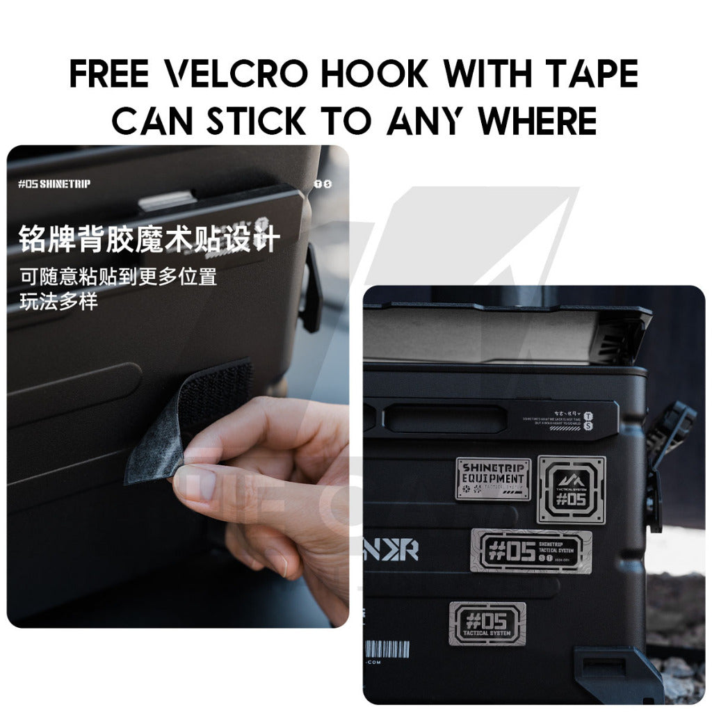Shinetrip ST05 Tactical Velcro Patch Nylon Metal Military Badge Sticker Outdoor Camping Gas Cover Sleeve Chair Table Bag