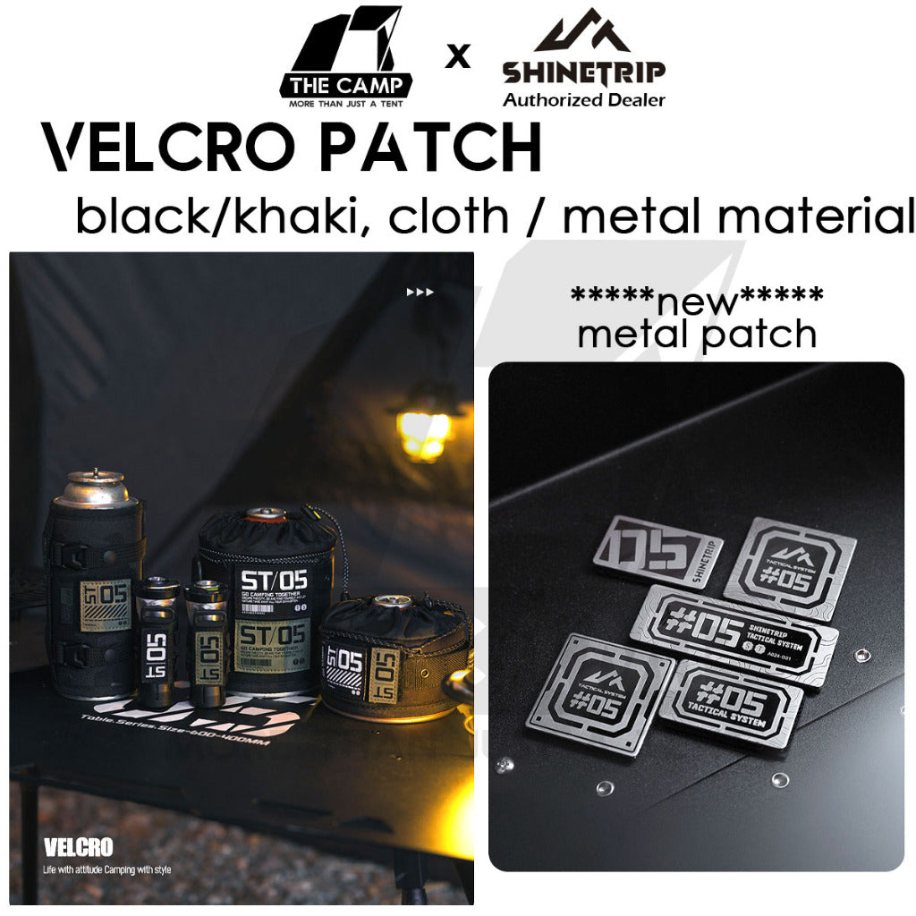 Shinetrip ST05 Tactical Velcro Patch Nylon Metal Military Badge Sticker Outdoor Camping Gas Cover Sleeve Chair Table Bag