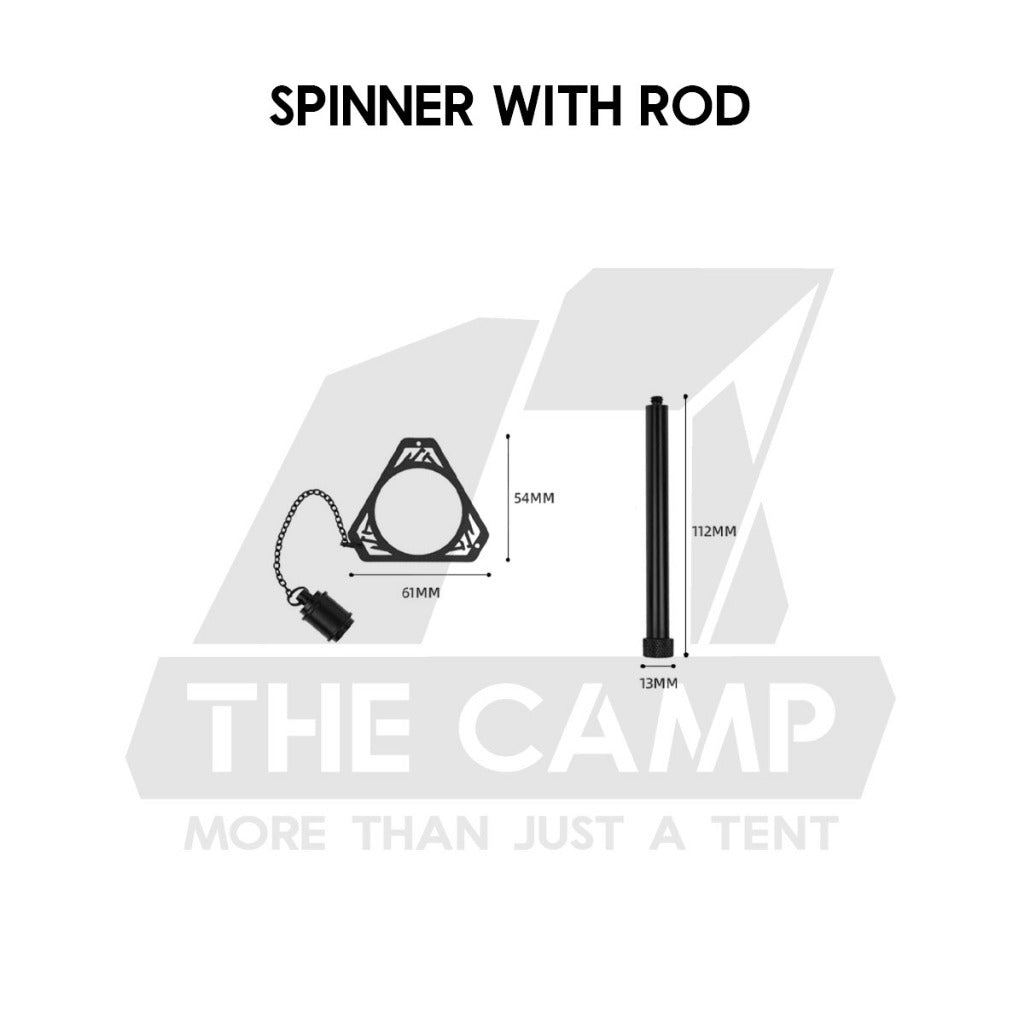 Shinetrip 19 Tornado Light Accessories Spinner Aeroplane Lamp Rod Holder 1/4 Spinning Nut Lamp Outdoor Camping Tactical