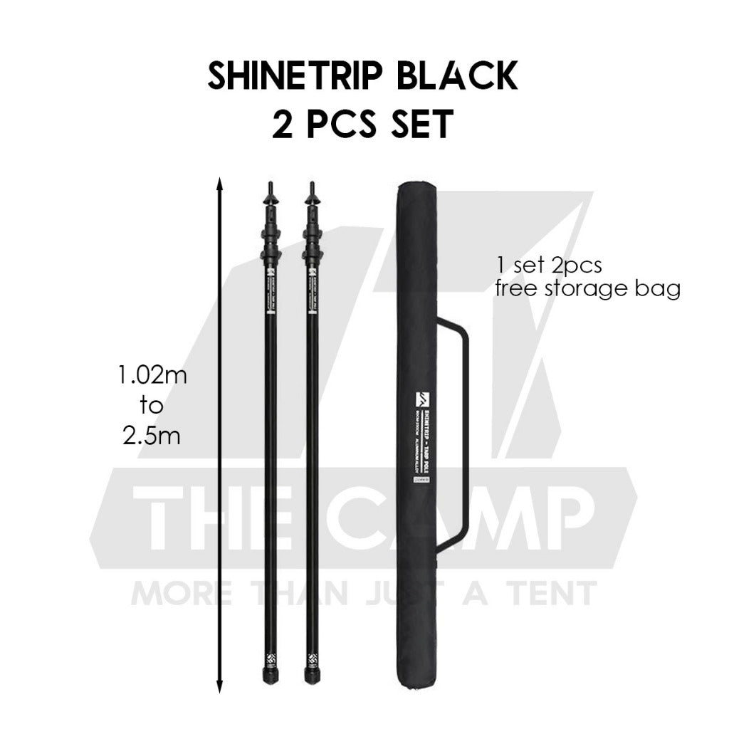 Shinetrip / SWS 2.5m Adjustable Pole Rod Quick Adjust for Flysheet Tarp Tent Camping Bag Hiking Awning Tactical Style