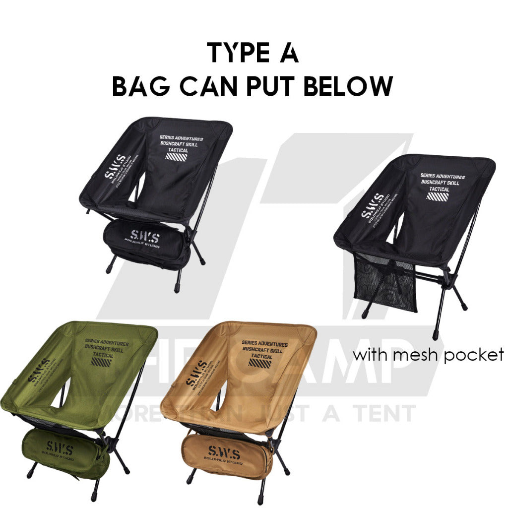 Wellhike SWS Moon Chair Foldable Outdoor Camping Compact Size Optional Sun Shade Kerusi Healing