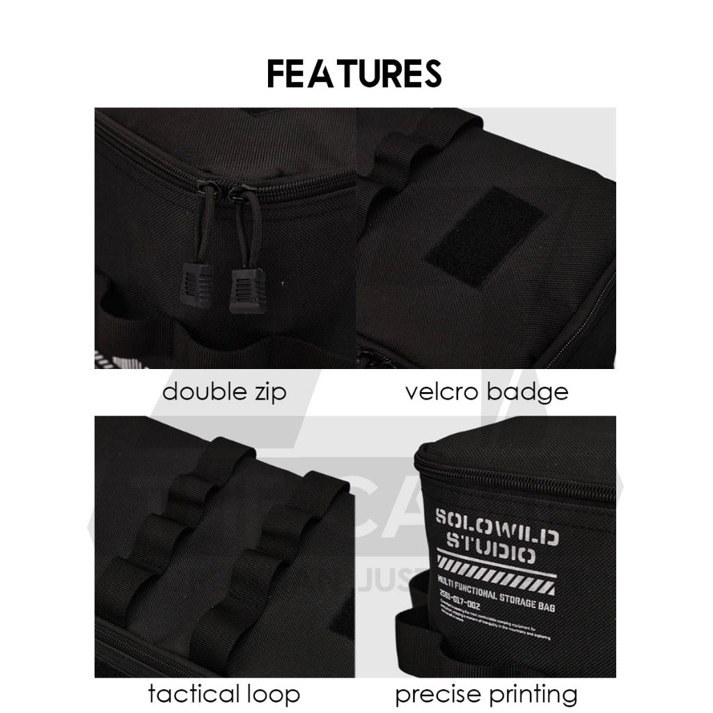Wellhike SWS Tactical Storage Bag for Kettle Pot Utensil Outdoor Camping Cookware Equipment Stove Organizer Beg