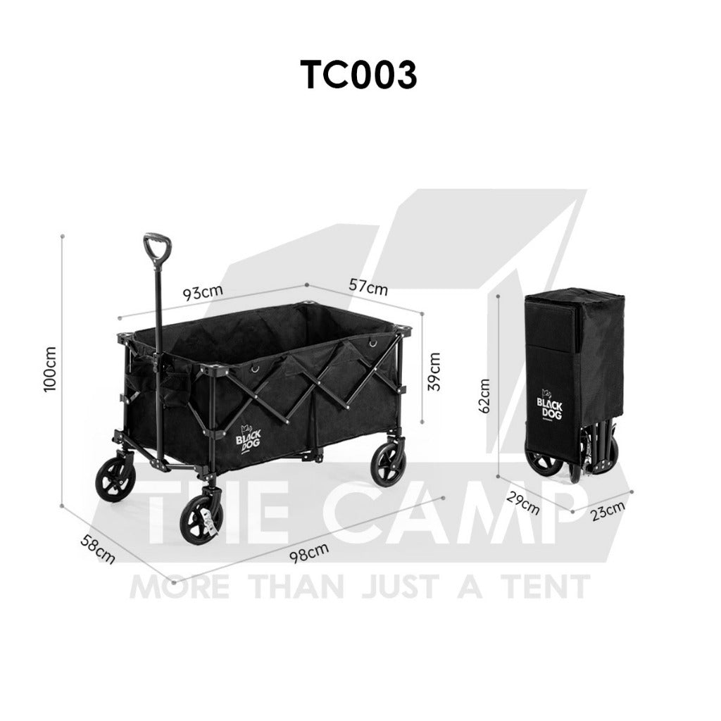 Blackdog Camping Wagon Cart Thickwheel Citywalk 150L 200L 320L 380L 450L Trolley Table Top BD-TC002 CBD2450JJ014