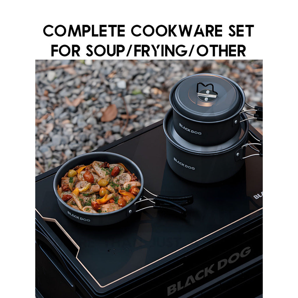 Blackdog Aluminium Pot Set Cookware Cooking Set Kettle Pan Pot Camping Outdoor Picnic CBD2550CF012