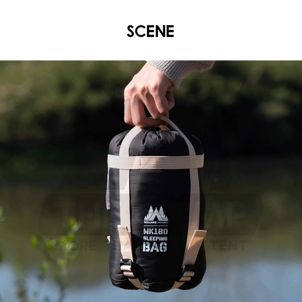 Wellhike SWS Envelope Sleeping Bag Lightweight Splashproof Washable Outdoor Camping Bed Comforter Blanket Black Pink