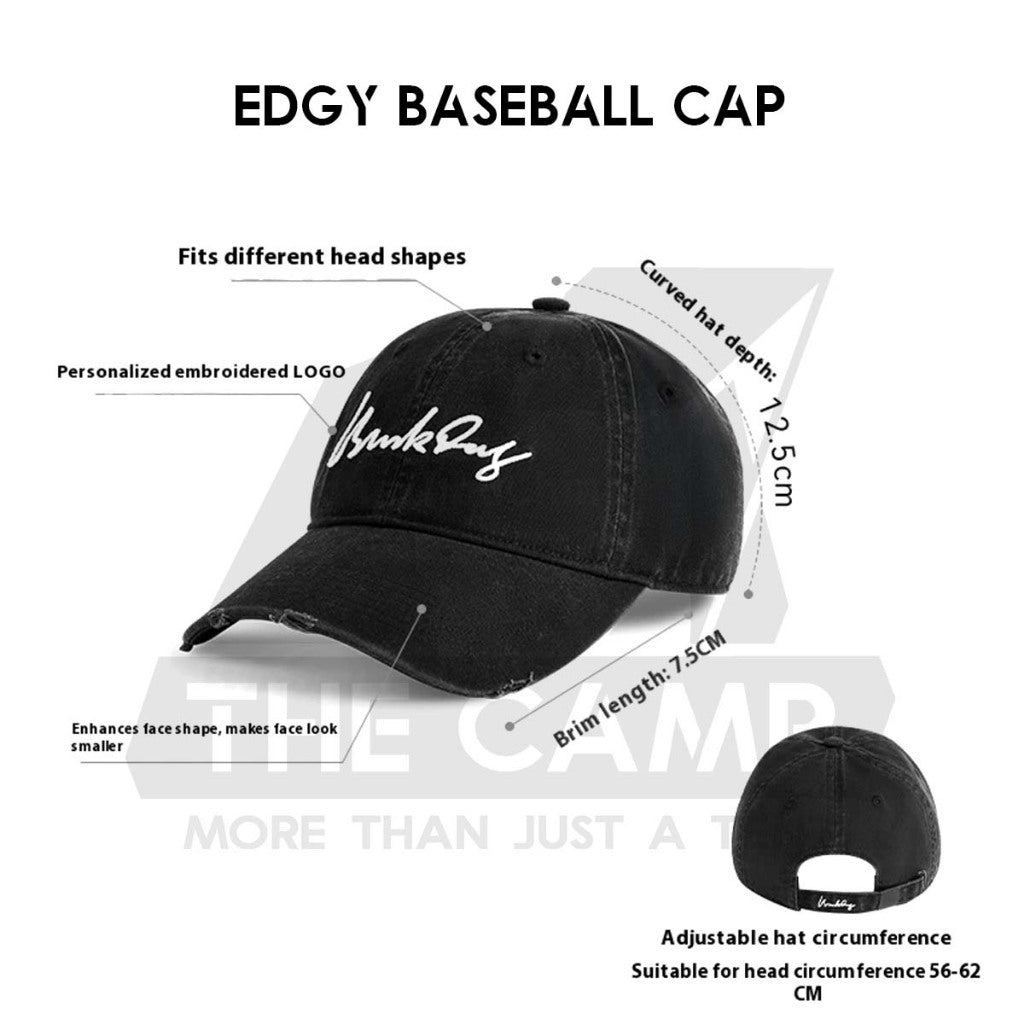 Blackdog EDGY Baseball Cap Camping Outdoors Hiking Outing Leisure Black Topi CBD2550FS011