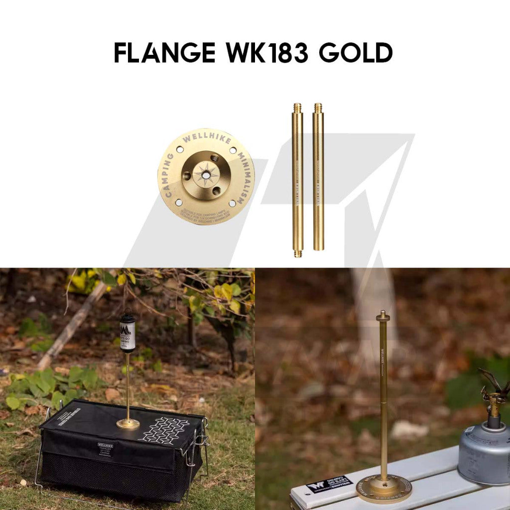 Wellhike SWS Light Stand Tripod Lamp Pole Outdoor Camping Lampu Lantern Hanger Rod Flange