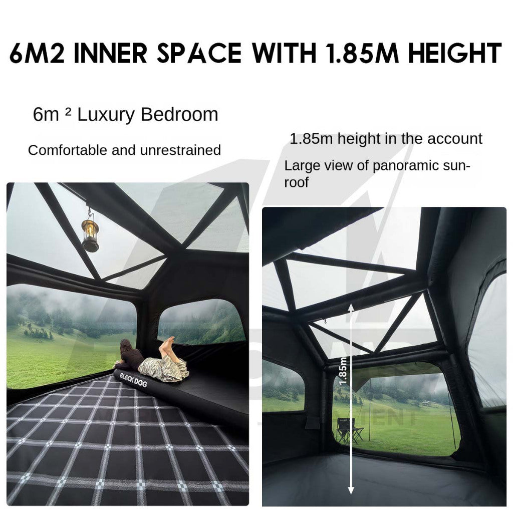 Blackdog Misty Island 6.0 6 Air Tent PU3000mm Inflatable with Electric Pump Outdoor Camping Khemah Angin CBD2550WS038