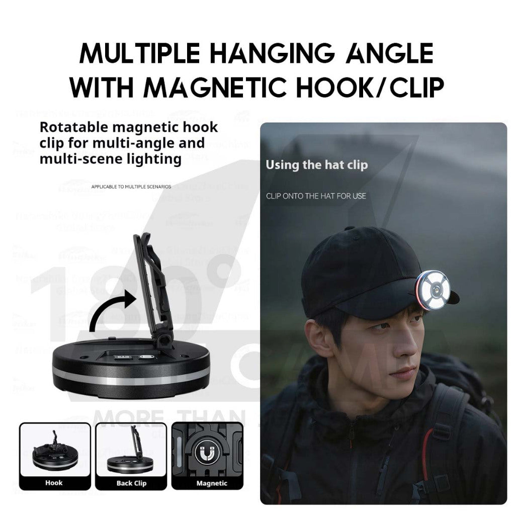 Blackdog Star Ring Light Outdoor Camping Atmosphere UFO LED Lamp Magnetic Hanging Tripod Hook CBD2550ZM040