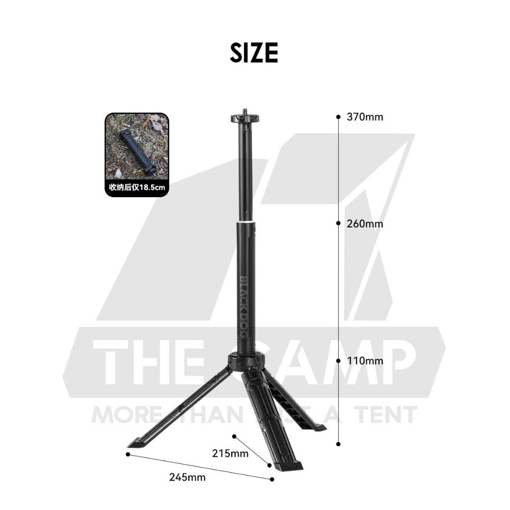 Blackdog Tripod Adjustable Height 3 Level Outdoor Camping Light Rod Retractable Light Lamp Stand CBD2550PJ061