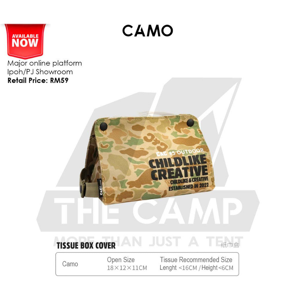 CC Double Layer Tissue Box Cover Outdoor Camping Accessories Picnic Hiking Fishing Home Use