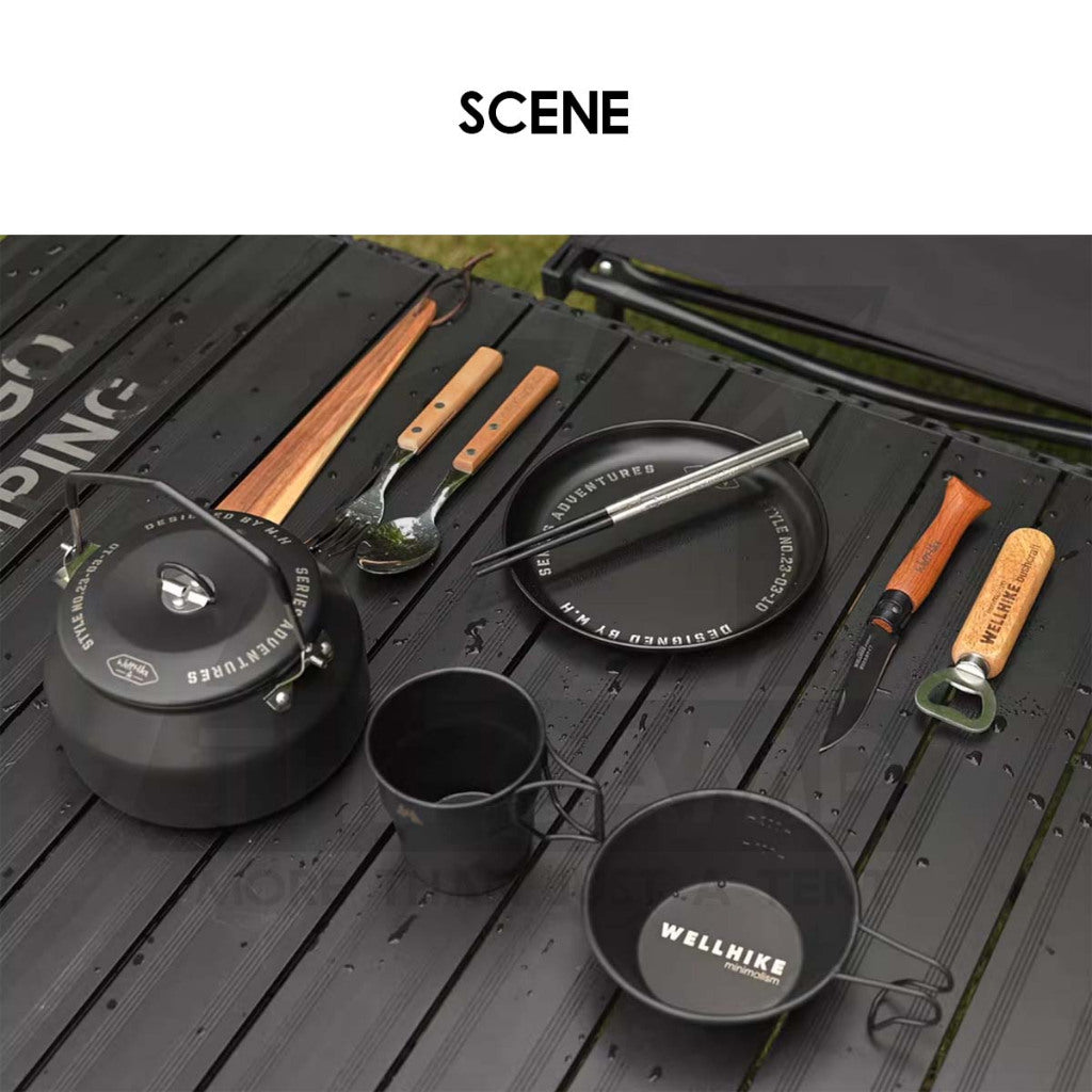 Wellhike SWS Stainless Steel Plate 304 Outdoor Camping Tableware Cookware Cup Sierra Fork Spoon Kettle